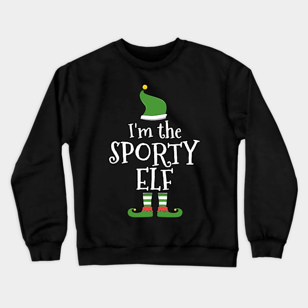 Sporty Elf for Matching Family Christmas Group Crewneck Sweatshirt by jkshirts